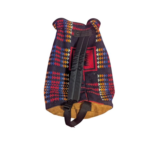 Pendleton Western Sling Bucket Bag Wool Suede Americana Hertiagecore Cabincore - Picture 2 of 8